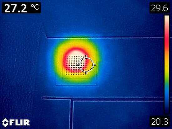 Beispiel: Wärmebild einer verbauten Elektronik